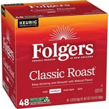 Folgers Classic Roast, Medium Roast Coffee, Keurig K Cup Pods, 48 Count Box