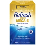 Refresh Optive MEGA-3 Preservative-Free Lubricating Eye Drop, 70 Vials