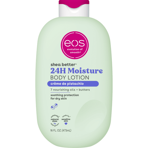 eos Shea Better Body Lotion- Creme de Pistachio, Soothes Dry Skin, 16 fl oz