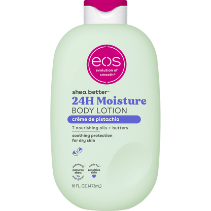 eos Shea Better Body Lotion- Creme de Pistachio, Soothes Dry Skin, 16 fl oz