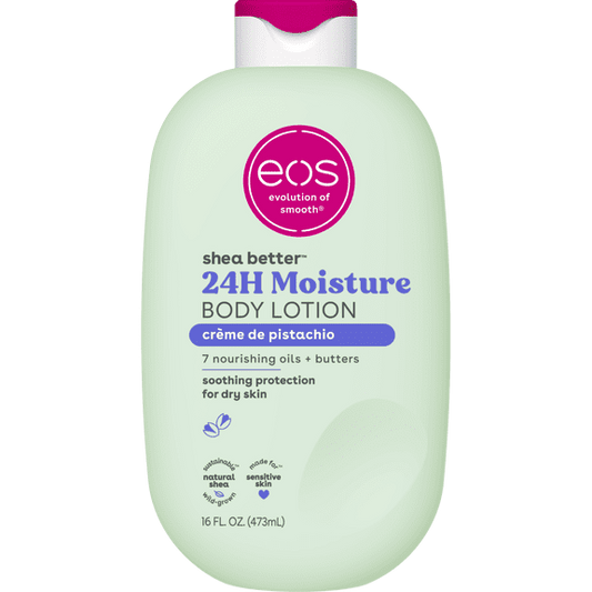 eos Shea Better Body Lotion- Creme de Pistachio, Soothes Dry Skin, 16 fl oz