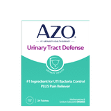 AZO Urinary Tract Defense Tablets, Antibacterial Protection & Pain Relief for UTI Infection Control, FSA/HSA Eligible, 24 Count