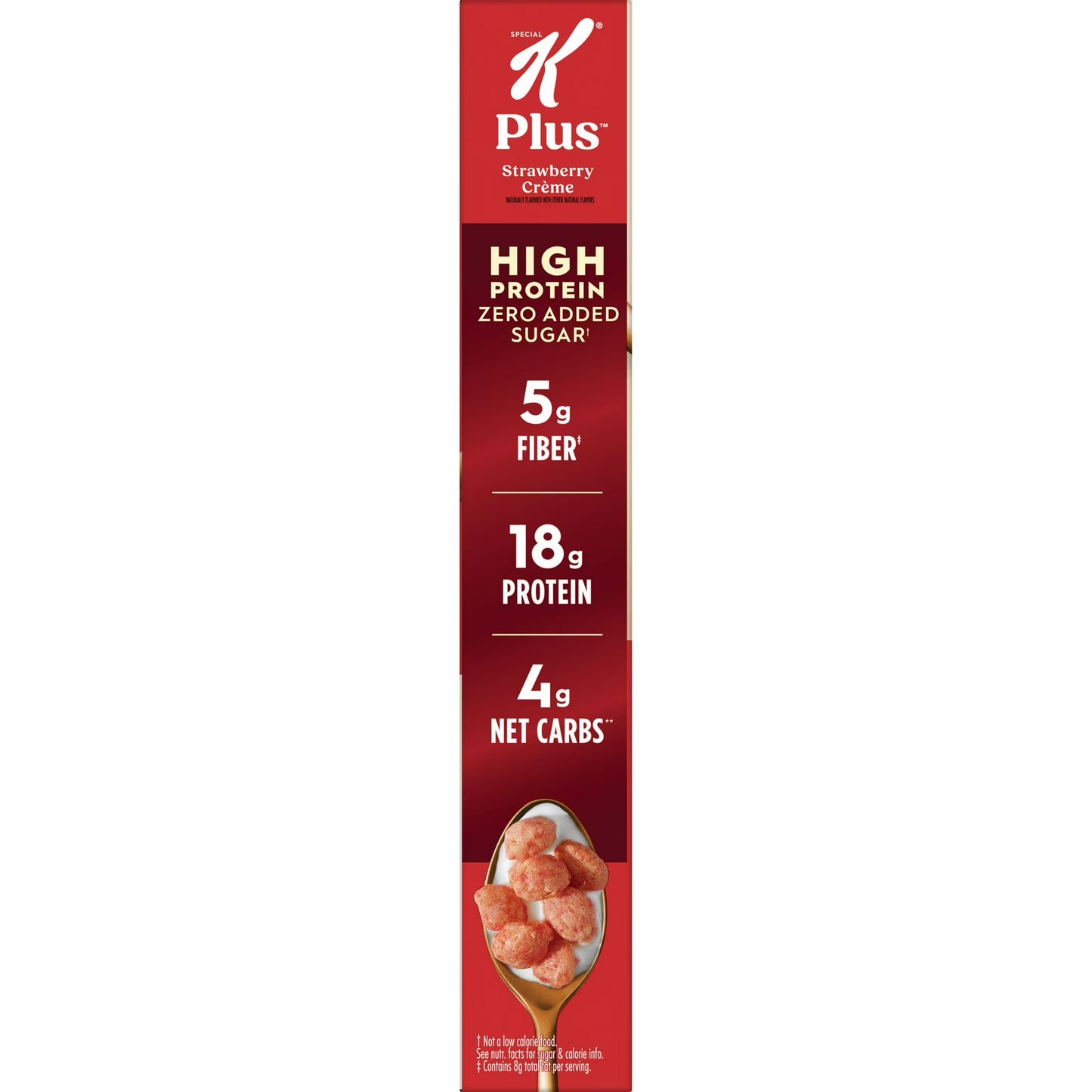 Kellogg's Special K Plus Strawberry Creme High Protein Zero Added Sugar Cereal Box, 8.1 oz