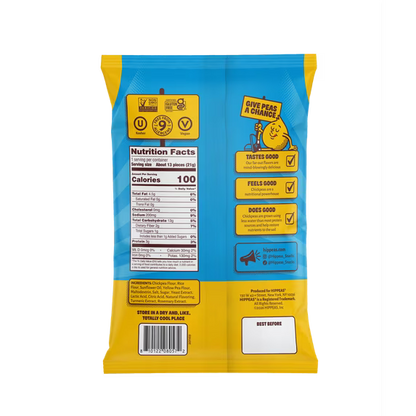HIPPEAS Chickpea Puffs, Flavor Blast Trippin' Cheddar, Dairy Free, 3g Protein, 0.75 oz, 21 Pack