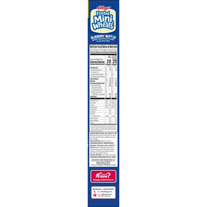 Kellogg's Frosted Mini-Wheats Blueberry Muffin Breakfast Cereal, 48g Whole Grain, Family Size, 20 oz