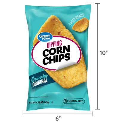 Great Value Dipping Corn Chips, 9.25 oz