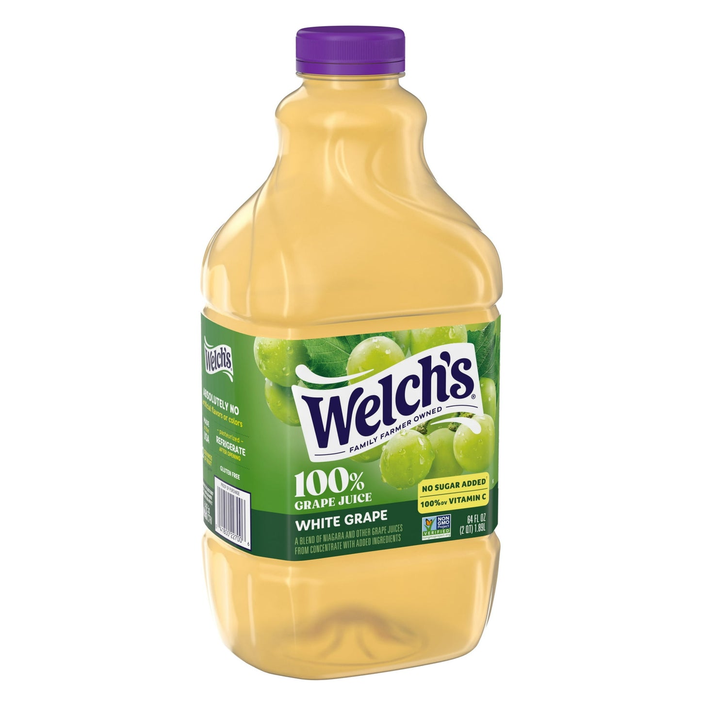 Welch's 100% Grape Juice, White Grape, 64 fl oz Bottle