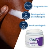 (2 pack) CeraVe Moisturizer Skin Renewing Night Face Cream with Peptides & Hyaluronic Acid for All Skin Types 1.7 oz