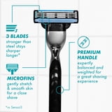 Gillette Mach3 Manual Razor, 1 Handle and 6 Blade Refills, Silver