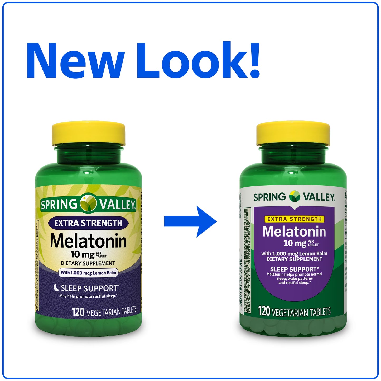 Spring Valley Extra Strength Melatonin Tablets Sleep Support Dietary Supplement, 10 mg, 120 Count