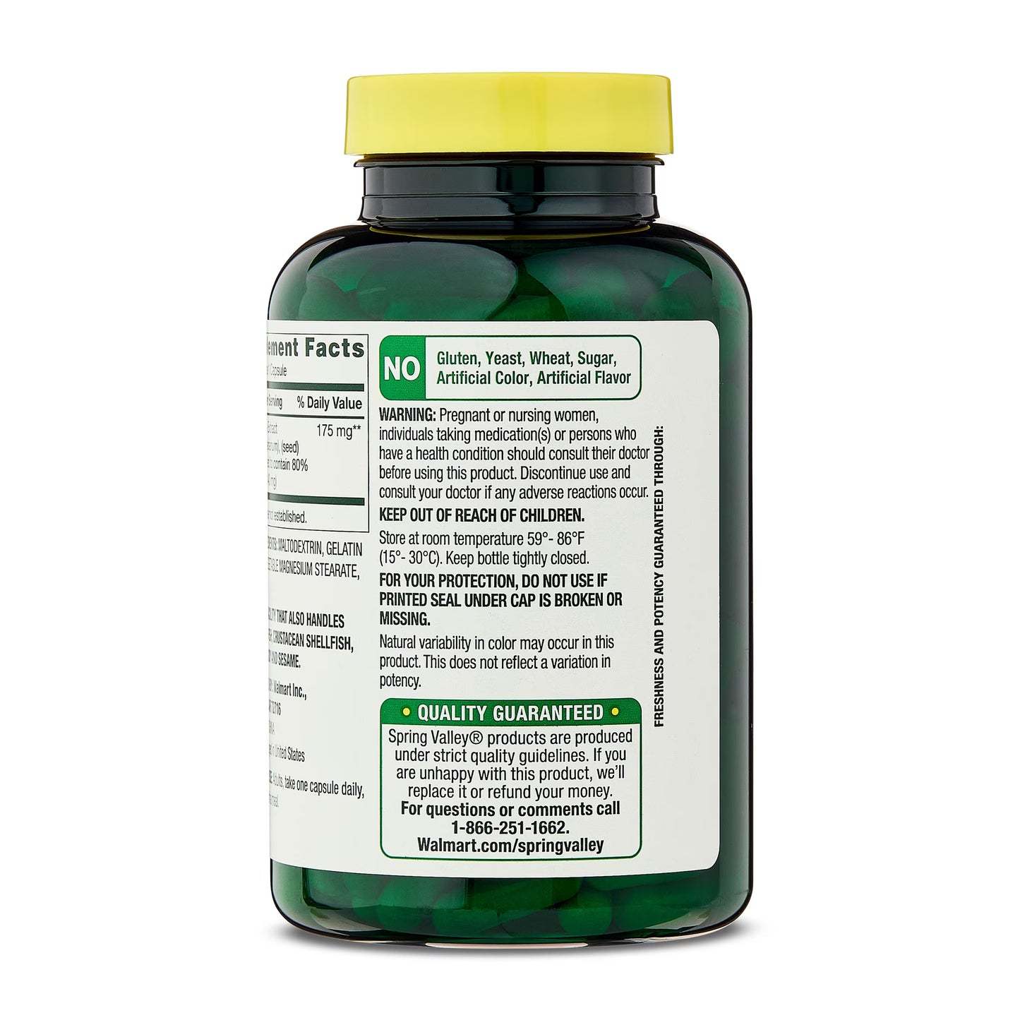 (3 pack) Spring Valley Standardized Extract Milk Thistle Dietary Supplement Capsules, 175 mg, 180 Gelatin Capsules