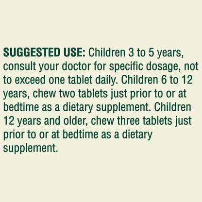 Spring Valley Kids Melatonin Chewable Tablets Sleep Support Dietary Supplement, Grape Flavor, 1 mg, 60 Count