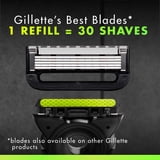 Gillette Labs Razor with Exfoliating Bar - Includes 5 Refills and Wall Hanger