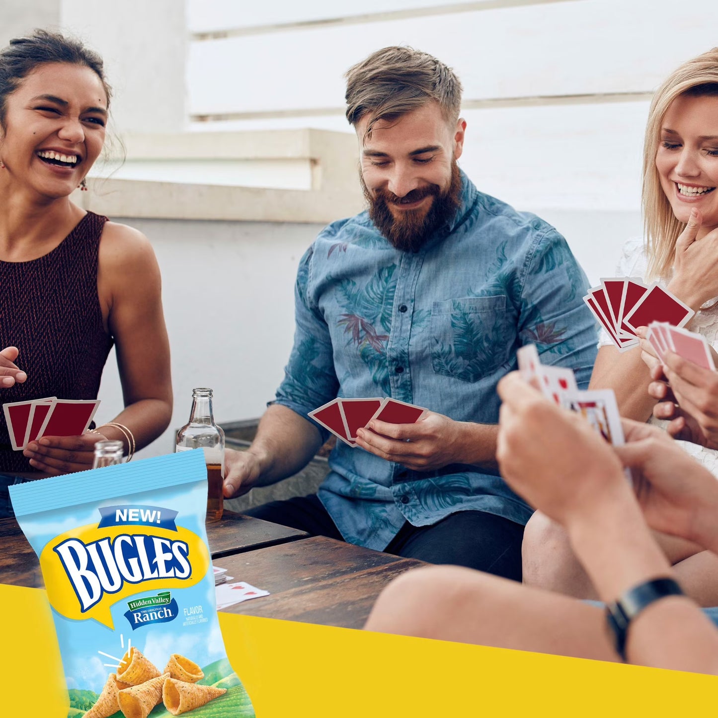 Bugles Crispy Corn Snacks, Hidden Valley Ranch Flavor, Snack Bag, 14.5 oz