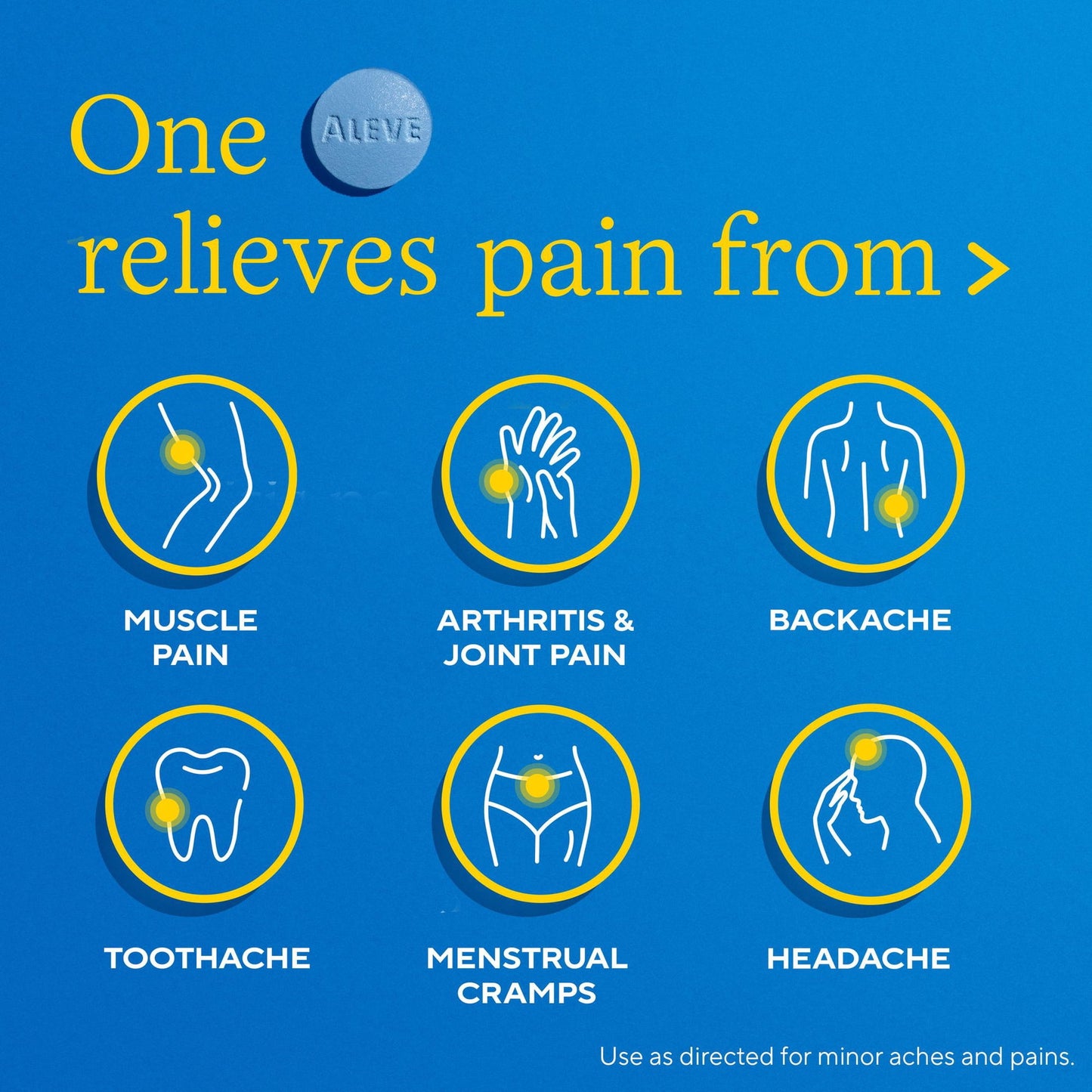 Aleve Back & Muscle Pain Reliever Naproxen Sodium Tablets, 200 Count