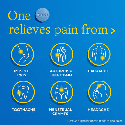 Aleve Back & Muscle Pain Reliever Naproxen Sodium Tablets, 200 Count