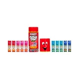 Giant Push Pop Container with Individually Wrapped Lollipop Variety Party Pack , 10 Lollipops Suckers in Assorted Fruity Flavors inside candy container, Fun Candy for Gifts