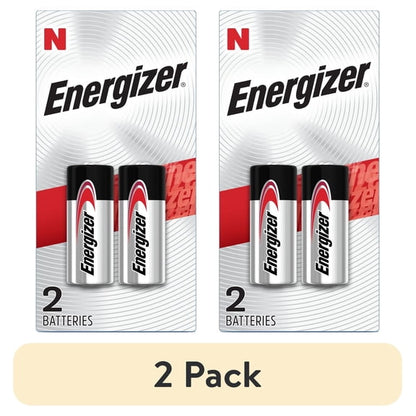 (2 pack) Energizer N Batteries, Alkaline, 1.5V, Long-Lasting Power, 2 Pack