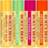 Burt's Bees Lip Balm Pack, Freshly Picked 4 Pack, 0.15 Ounce Tubes