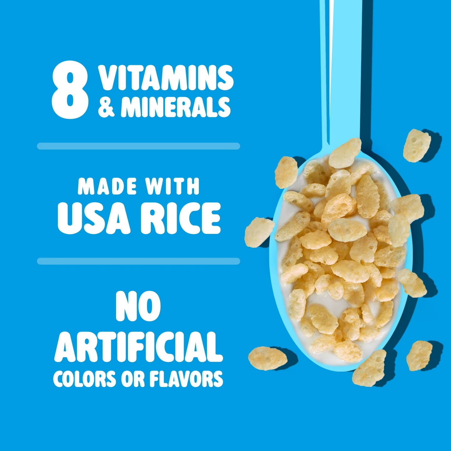 (8 pack) Kellogg's Rice Krispies Original Breakfast Cereal, 8 Vitamins and Minerals, 9 oz