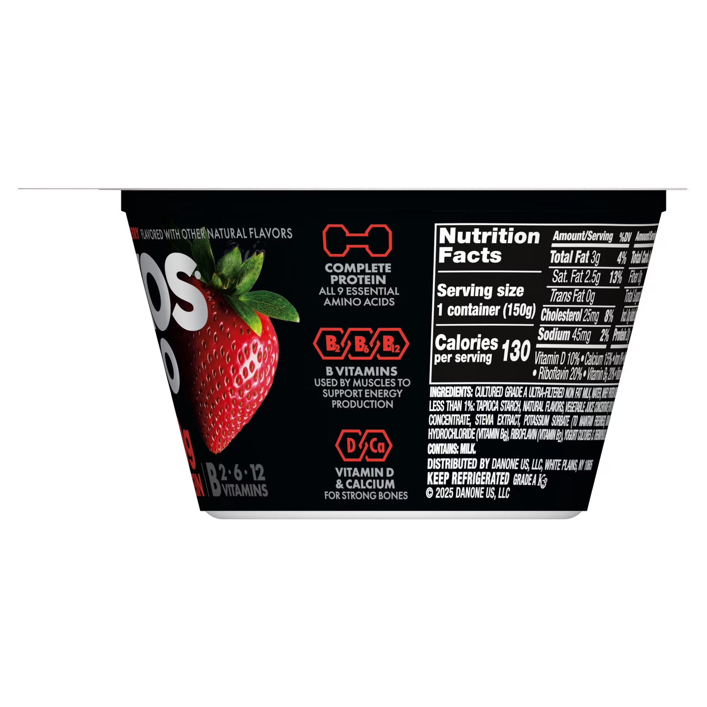 Oikos Pro 20g Protein, Strawberry Yogurt-Cultured Dairy Product, 5.3 oz