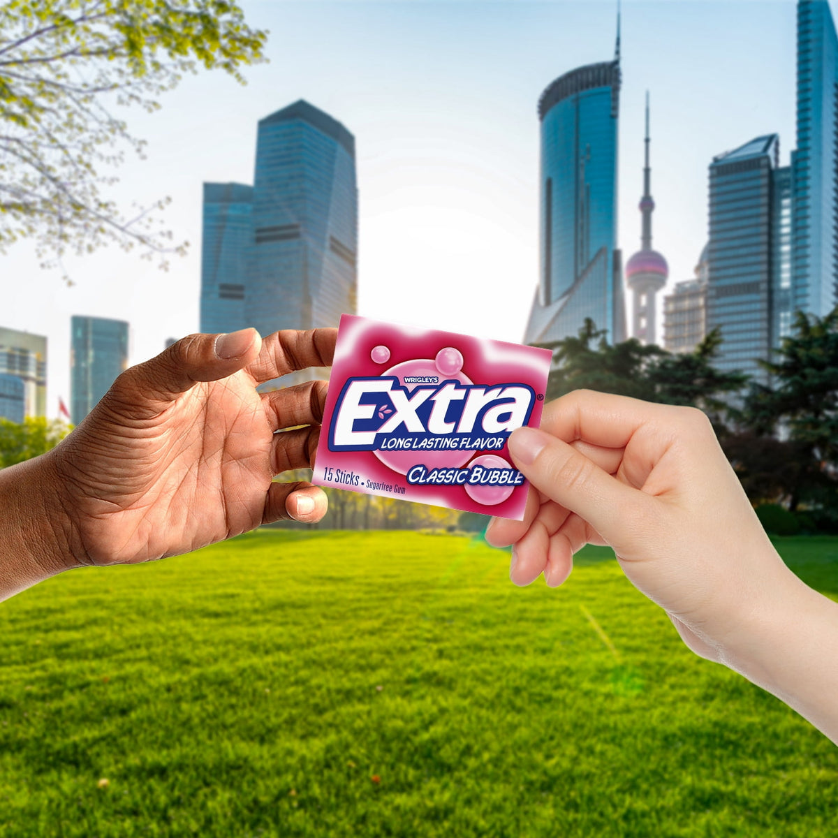 Extra Classic Bubble Sugar Free Chewing Gum - 15 Ct (3 pack)
