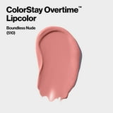 Revlon ColorStay Overtime Longwearing Gloss Lipstick with Vitamin E, 510 Boundless Nude, 0.07 fl oz