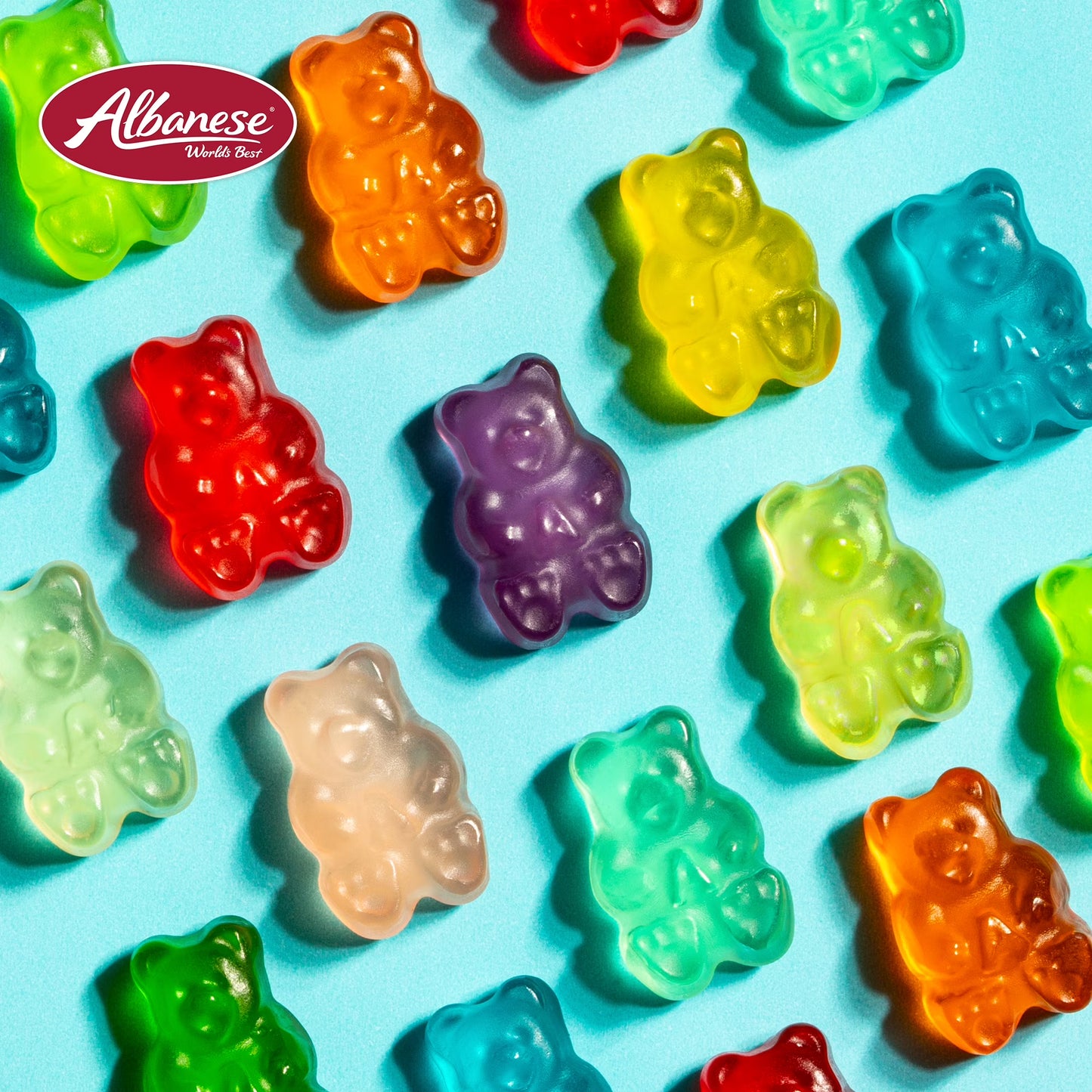 (6 pack) Albanese World’s Best 12 Flavor Gummi Bears, 7.5oz Regular Size, Gluten Free