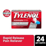 Tylenol Extra Strength Pain Relief Rapid Release Gels 500mg Acetaminophen, 24 Count