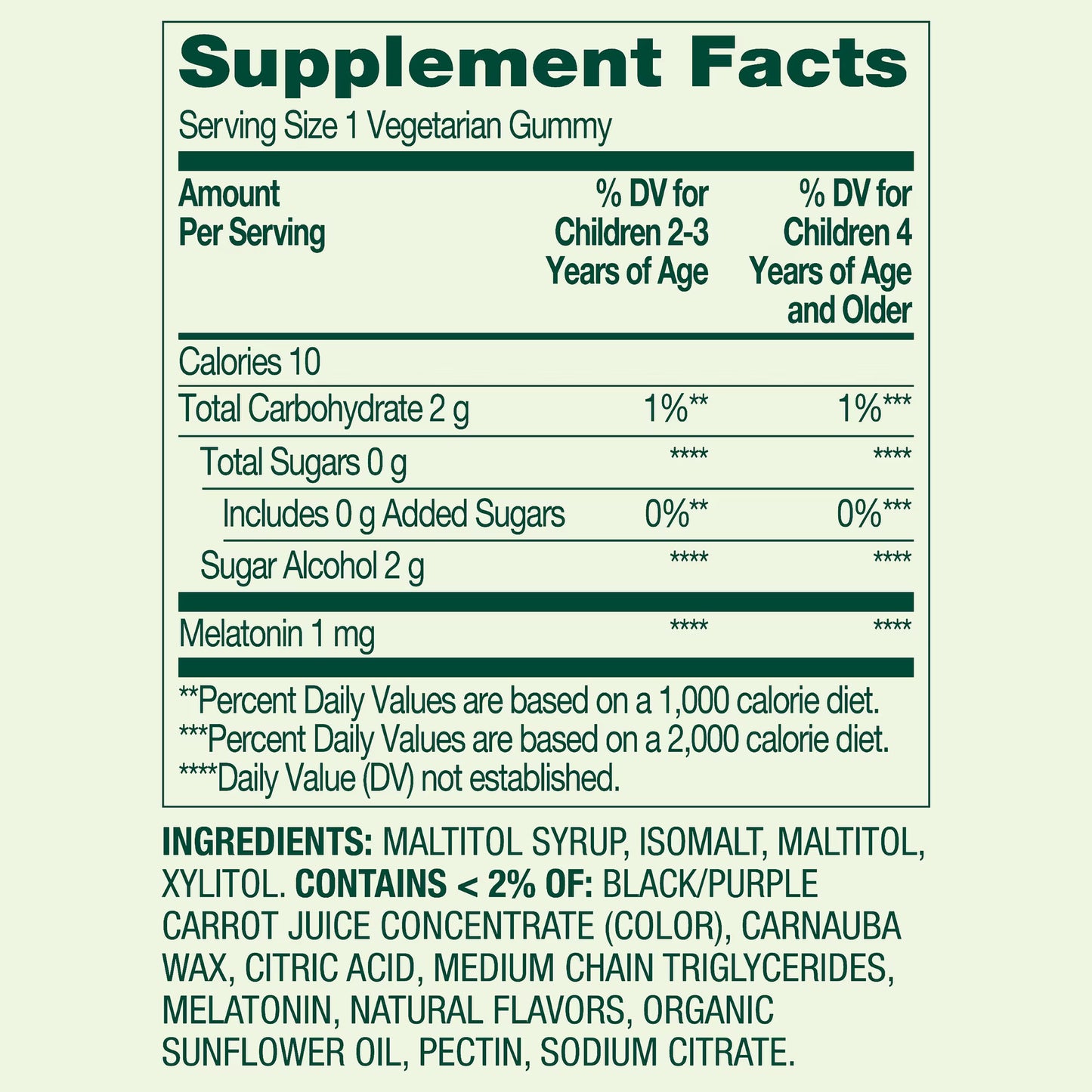 Spring Valley Zero Sugar Kids Melatonin Sleep Support Dietary Supplement Gummies, Raspberry and Blackberry, 1 mg, 120 Count