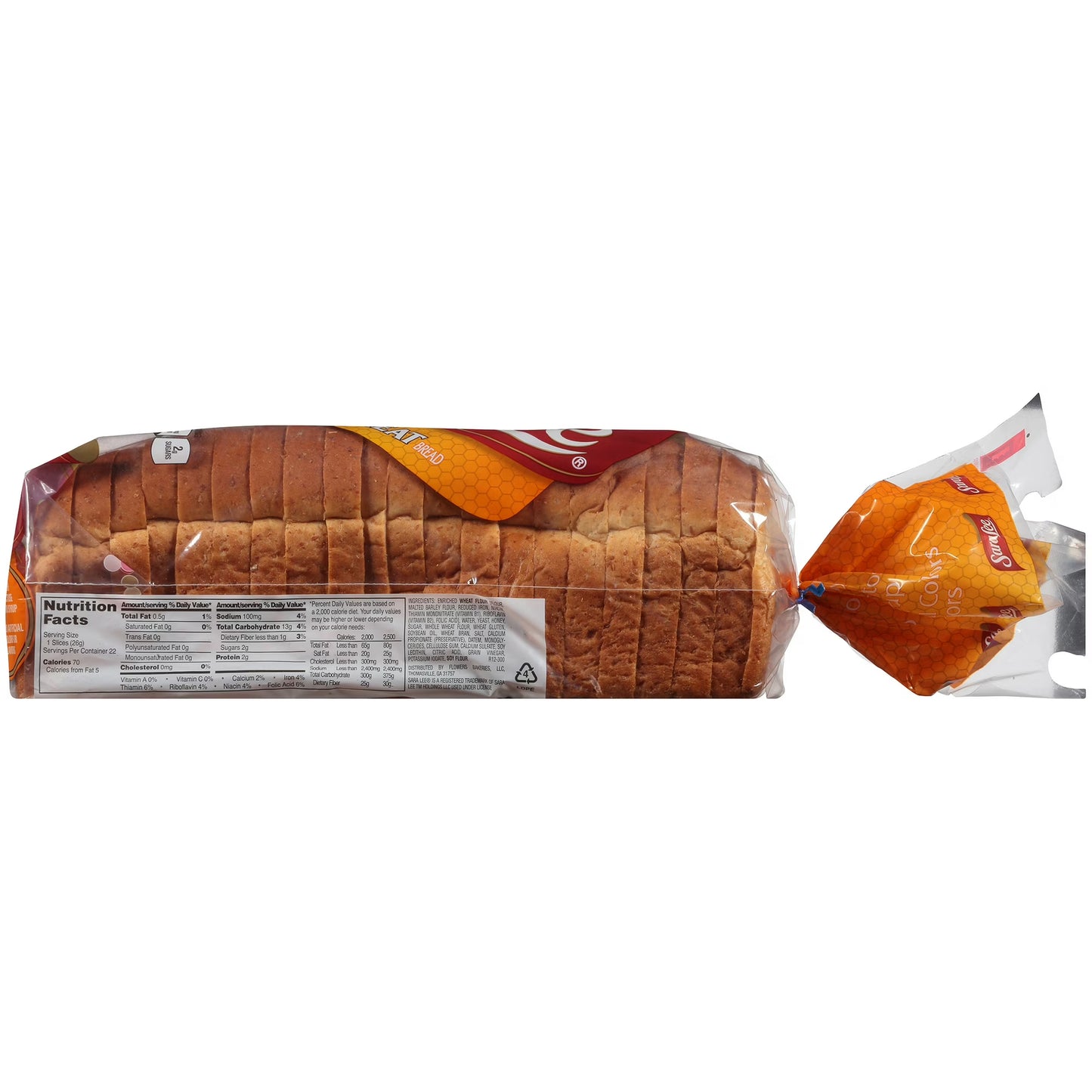 Sara Lee Honey Wheat Bread 20 oz. Bag