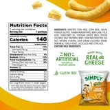 Simply Cheetos Puffs White Cheddar Cheese Flavored Snack Chips, 0.875 oz Bags, 36 Count Multipack
