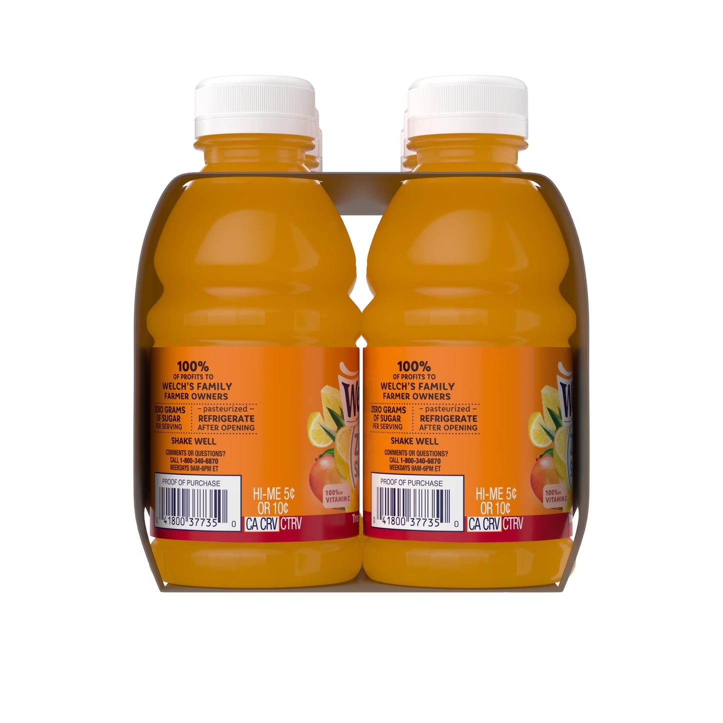 Welch's Tropical Punch Zero Sugar Drink, 10 fl oz Bottle