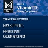 Member's Mark Vitamin D3, 50 mcg, 400 ct.