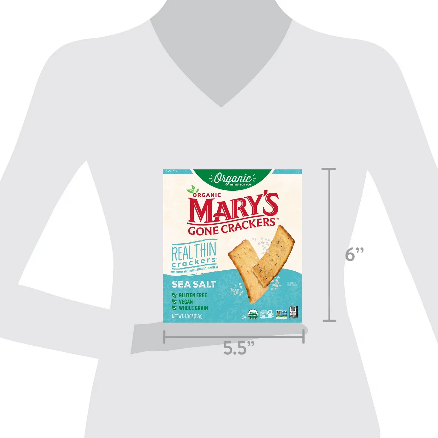 Mary’s Gone Crackers Real Thin Organic, Gluten Free Sea Salt Crackers, 4 oz