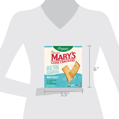 Mary’s Gone Crackers Real Thin Organic, Gluten Free Sea Salt Crackers, 4 oz