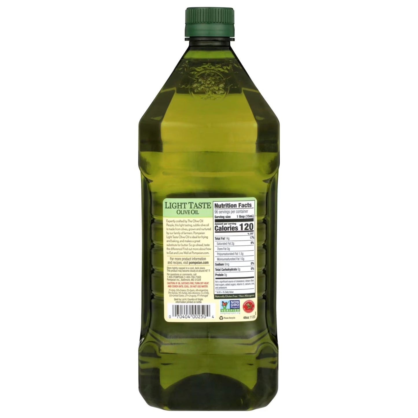 (6 pack) Pompeian Light Taste Olive Oil - 48 fl oz