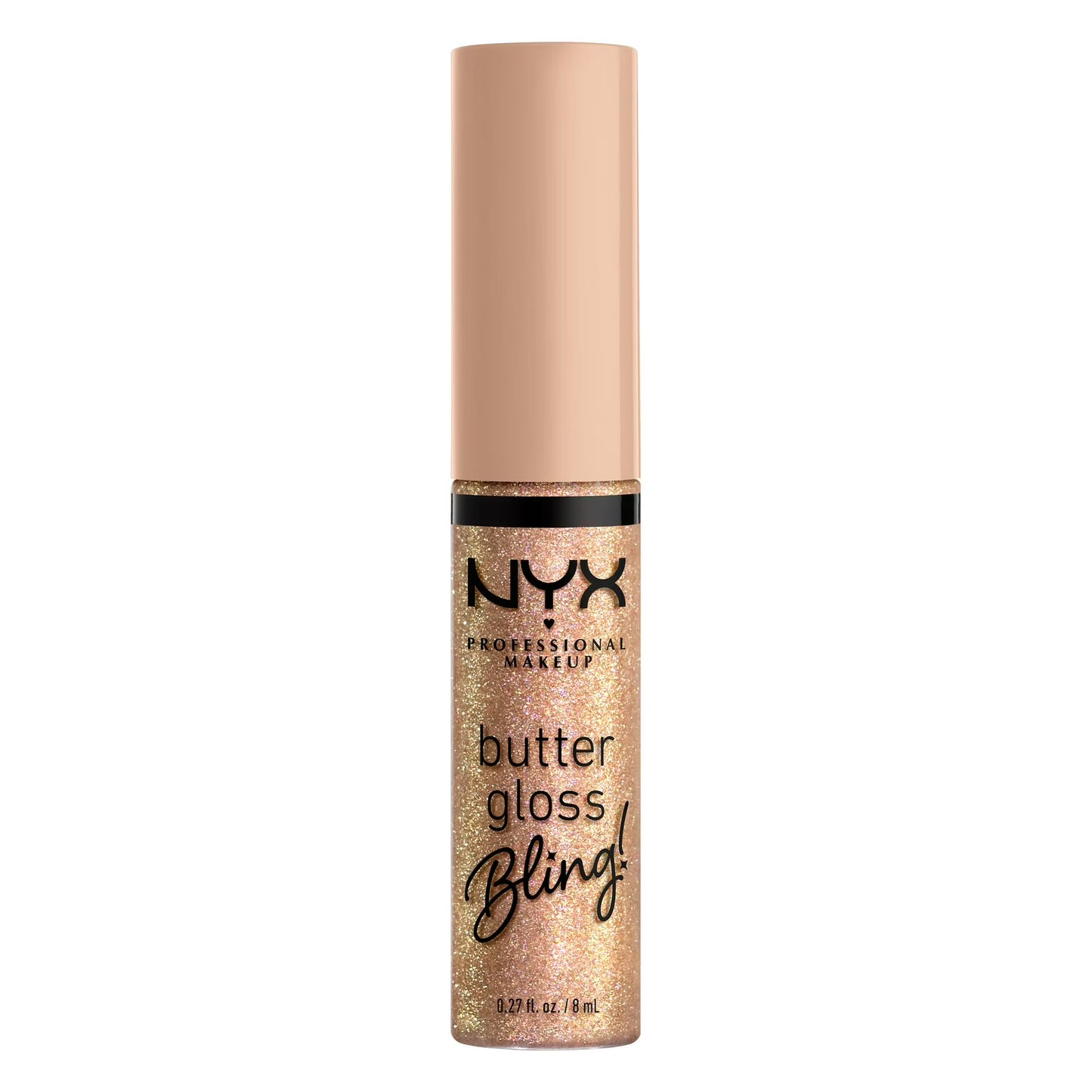 NYX Professional Makeup Butter Butter Gloss Bling Non Sticky Lip Gloss, Bring The Bling, 0.27 fl oz