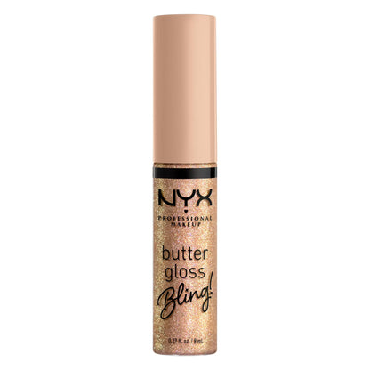 NYX Professional Makeup Butter Butter Gloss Bling Non Sticky Lip Gloss, Bring The Bling, 0.27 fl oz