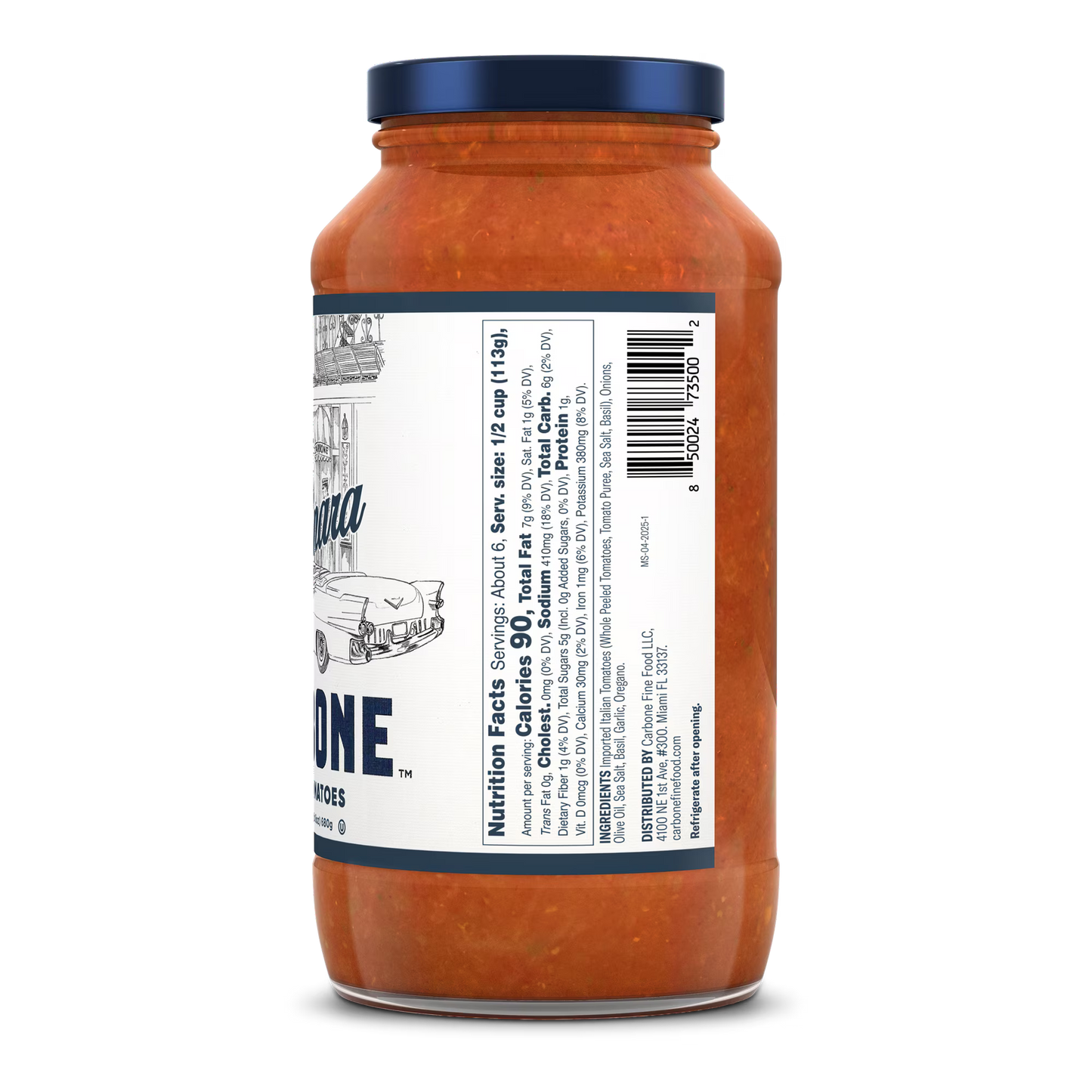(6 pack) Carbone Fine Foods Marinara Sauce, 24 oz