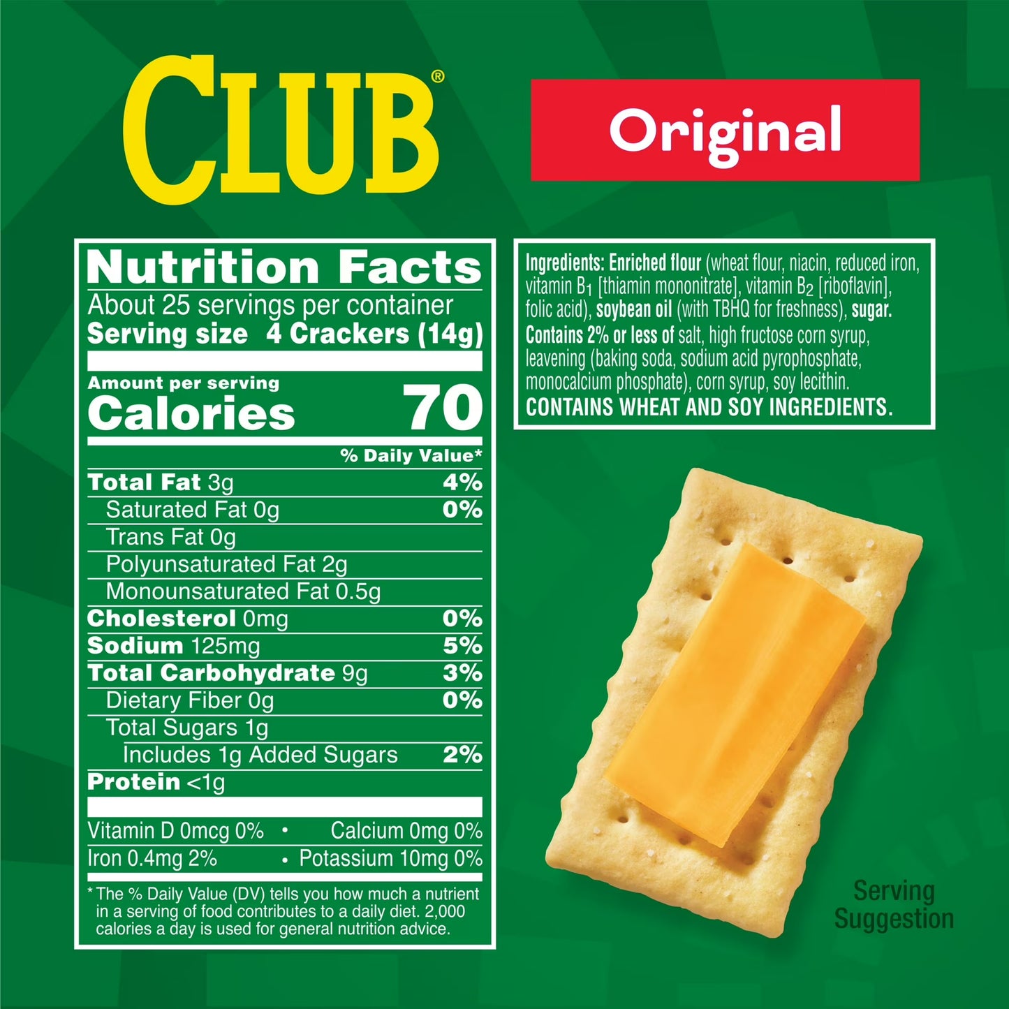Club Snack Stacks Original Crackers, Lunch Snacks, 6 Count