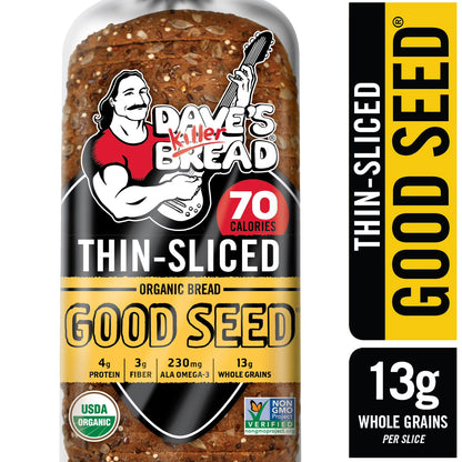 Dave's Killer Bread Thin-Sliced Good Seed Organic Bread 20.5 oz, Shelf-Stable