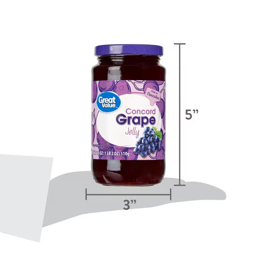 Great Value Concord Grape Jelly, 18 oz