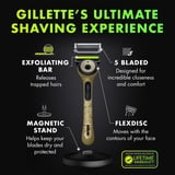 Gillette Labs Manual Razor with Exfoliating Bar Men’s Salute to Service Razor with Stand