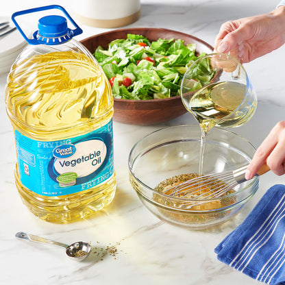 (3 pack) Great Value Vegetable Oil, Heart Healthy and Versatile, 1 Gallon Bottle