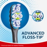 Colgate 360 Floss-Tip Toothbrush Pack, Medium Adult Toothbrushes, 2 Pack