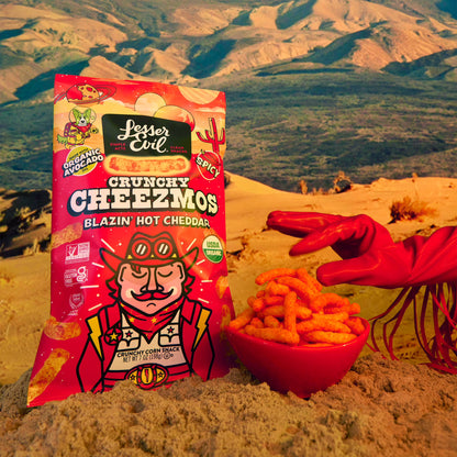 LesserEvil Cheezmos, Blazin' Hot Cheddar, 7oz