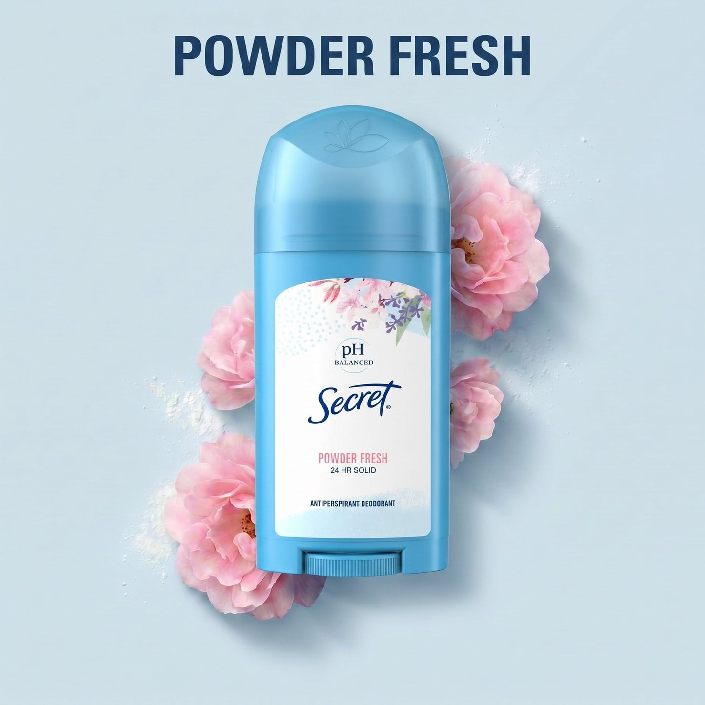 (3 pack) Secret Solid Antiperspirant Deodorant, Powder Fresh, 2.7 oz, Twin Pack