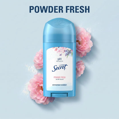 (3 pack) Secret Solid Antiperspirant Deodorant, Powder Fresh, 2.7 oz, Twin Pack