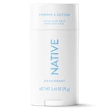 Native Deodorant for Women & Men, Aluminum Free, Powder & Cotton, 2.65 oz